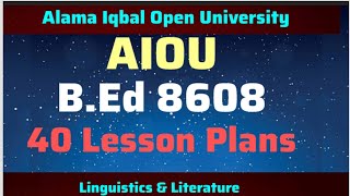 B Ed 8608 40 Lesson Plans Format  AIOU Teaching practice  3rd semester [upl. by Arracat]