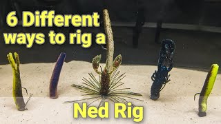 How to rig the ned rig 6 different ways with underwater footage  Z Man baits [upl. by Ramsay]