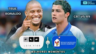 THE PHENOMENAL AND UNIQUE MEETING OF CR7 AND R9 THAT SHOWED EVERYONE THE BEST RONALDO OF ALL TIME [upl. by Atikel972]