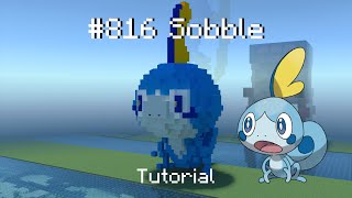 How to build a Pokémon Sobble statue in minecraft Tutorial [upl. by Richma]