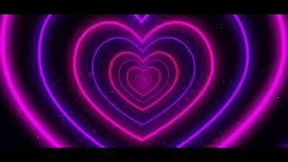 Neon Led Lights Heart tunnel Particles Background  4k 60p Heart Background Disco Pink and purple 🩷💜 [upl. by Eki69]