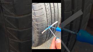 HOW TO PATCH A CAR TIRE 🛠️ hobbies workshop diy car [upl. by Ihtac]