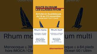 Route du rhum  bateaux classe rhum mono et multi [upl. by Ayikal]