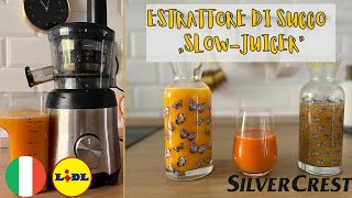 ESTRATTORE DI SUCCO „SLOWJUICER“ SILVERCREST SSJ 300 SSJBK 300 B3 ITALIA ITALIANO LIDL [upl. by Liam]