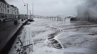 Cornwall Storm Walk through the waves [upl. by Elyl]