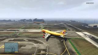 GTA V How To Get To The Airport amp Fly A JUMBO JET INCLUDING CRASHES [upl. by Valdes]