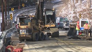 Crews work to fix water main breaks [upl. by Schou]