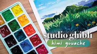 Painting Studio Ghibli Scenes with Himi Gouache [upl. by Eserehs]