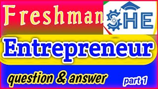 Entrepreneurship Freshman Exam and Answer part 1 freshmancourse entrepreneur ethiopiaeducation [upl. by Snevets923]