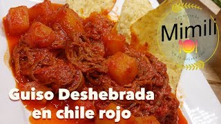 Guiso de Carne deshebrada en Rojo  Rico para burritos y gorditas  Novateando en la Cocina [upl. by Godber672]