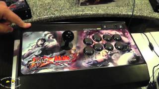 MAD CATZ STREET FIGHTER X TEKKEN ARCADE FIGHTSTICK VS Handson CES 2012 [upl. by Shirley67]