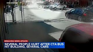 At least 5 taken to hospital after CTA bus crash in Bridgeport [upl. by Akirehc445]