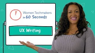 UX Writing in 60 seconds [upl. by Reehsab326]