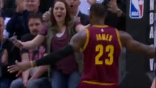 JR Smith Lobs it Up LeBron James Throws it Down [upl. by Nylirak]