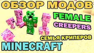 ч209  Самочка Крипера Female Creepers  Обзор мода для Minecraft [upl. by Ojahtnamas264]