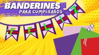 BANDERINES cumpleaños temática MULAN  Cómo hacer banderolas fiesta [upl. by Doane211]