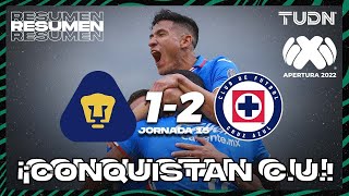 Resumen y goles  Pumas 12 Cruz Azul  Liga Mx Apertura 22 J15  TUDN [upl. by Notnroht607]