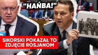 quotHańbaquot Sikorski w ONZ nie miał litości Szef MSZ obnażył kłamstwa Rosji [upl. by Nelli623]