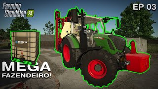 Mega Fazendeiro  EP03  Herbicida  Zielonka Map  Farming Simulator 25 [upl. by Adnohrahs]