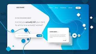 Landing page  Web design  Illustrator Tutorial  Speed Art [upl. by Adnilahs]