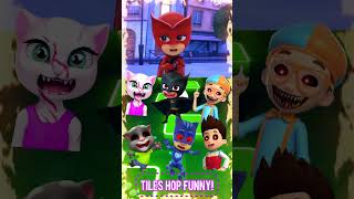 Talking Tom vs PJ Mask Exe x Coffin Dance  Tiles Hop trending song shorts [upl. by Cicenia]