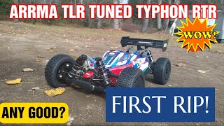 RC CAR ARRMA TYPHON TLR TUNED FIRST IMPRESSIONS BASH [upl. by Silvanus]