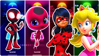 LadyBug Miraculous vs Tikki vs Hawk Moth vs Cat Noir Tiles Hop EDM RUSH [upl. by Scutt895]