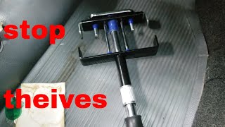 Brake amp Clutch lock anti theft device from Amazon review for VW bug and bus [upl. by Adnavoj]