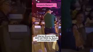 Marian rivera wins best actress for balota 2024 Congrats balota marianrivera shorts [upl. by Ahseat]