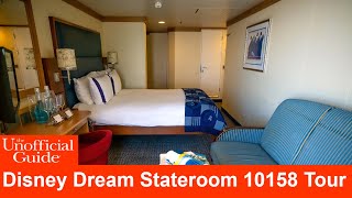 Disney Dream Stateroom Tour Category 4E Deluxe Family Oceanview Stateroom with Verandah 10158 [upl. by Eamaj]