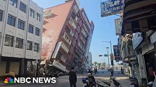 Magnitude 74 earthquake rattles the coast of Taiwan [upl. by Ydnir]