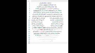 Satisfying ascii animation with C 😉  The doughnut shaped code that generates a spinning 🍩 [upl. by Rawlinson]