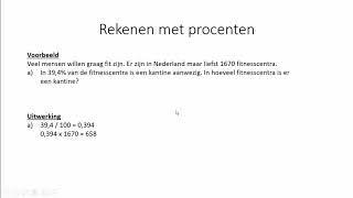 Procenten  Rekenen met procenten 1 HAVOVWO [upl. by Reisman551]