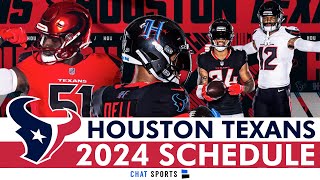 Houston Texans 2024 NFL Schedule Opponents And Instant Analysis  Texans AFC South Favorites [upl. by Nepil]