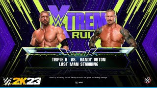 WWE 2K23 Triple H vs Randy Orton Last Man Standing Match  PS5 HDR GAMEPLAY [upl. by Jem]