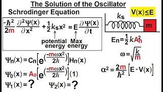 Physics  Ch 66 Ch 4 Quantum Mechanics Schrodinger Eqn 55 of 92 Solution of the Oscillator [upl. by Gosser]