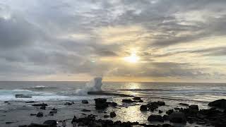 Waves splashing on the rocks at Terrigal just after sunrise [upl. by Aztinay]