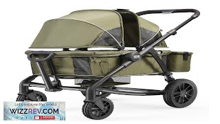 VEVOR AllTerrain Stroller Wagon 2 Seats Foldable Expedition 2in1 Collapsible Wagon Review [upl. by Rohpotsirhc]