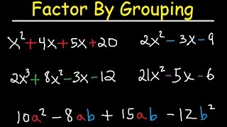 Factor By Grouping Polynomials  4 Terms Trinomials  3 Terms Algebra 2 [upl. by Rahas]