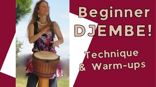 Improve Your Djembe Sound BEGINNER TECHNIQUES amp WARMUPS 🪘🙌 [upl. by Drexler]