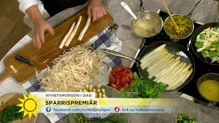 Sparrispremiär och vintips – här är dryckerna som passar bäst  Nyhetsmorgon TV4 [upl. by Minnnie649]