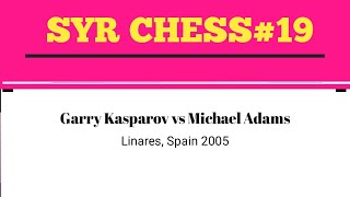 Garry Kasparov vs Michael Adams Linares Spain 2005 [upl. by Ahsillek166]