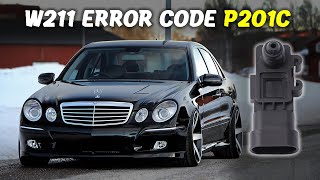 P201C How to locate and fix Mercedes E320 W211 Fuel Tank Pressure Sensor 20022009 location p201c [upl. by Sekoorb693]