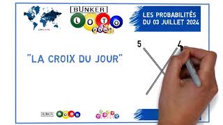 LOTO CROIX DU JOUR  03 JUILLET 2024  COMMENT GAGNER À LA LOTERIE [upl. by Ahsitil]