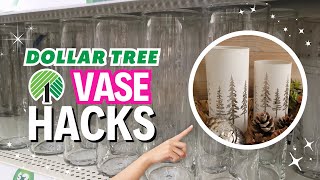 Transform Dollar Tree Vases 5 Cozy Fall amp Christmas DIY Ideas [upl. by Orimar]