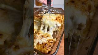 Cheesy Chicken Alfredo Lasagna Rolls with Caramelized Onions 🫣 [upl. by Notsecnirp383]