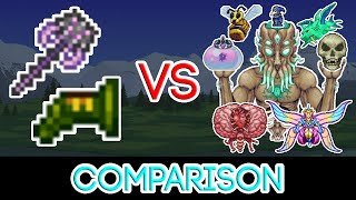 Terraria 141  Leaf Blower amp Venom Staff vs ALL Bosses  Comparison [upl. by Refotsirhc436]