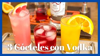 🍊 3 Cócteles FÁCILES y Económicos con VODKA ► Tragos con Vodka y Frutas [upl. by Eiramyma]