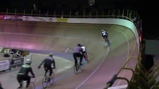 Forest City Velodrome  High Side Crash [upl. by Barnabe]