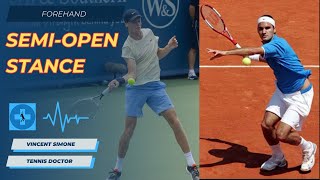 How To Hit A SemiOpen Stance FOREHANDS Like A PRO [upl. by Berardo]